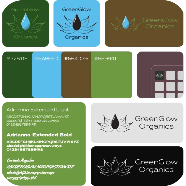 GreenGlow organics Corporate identity