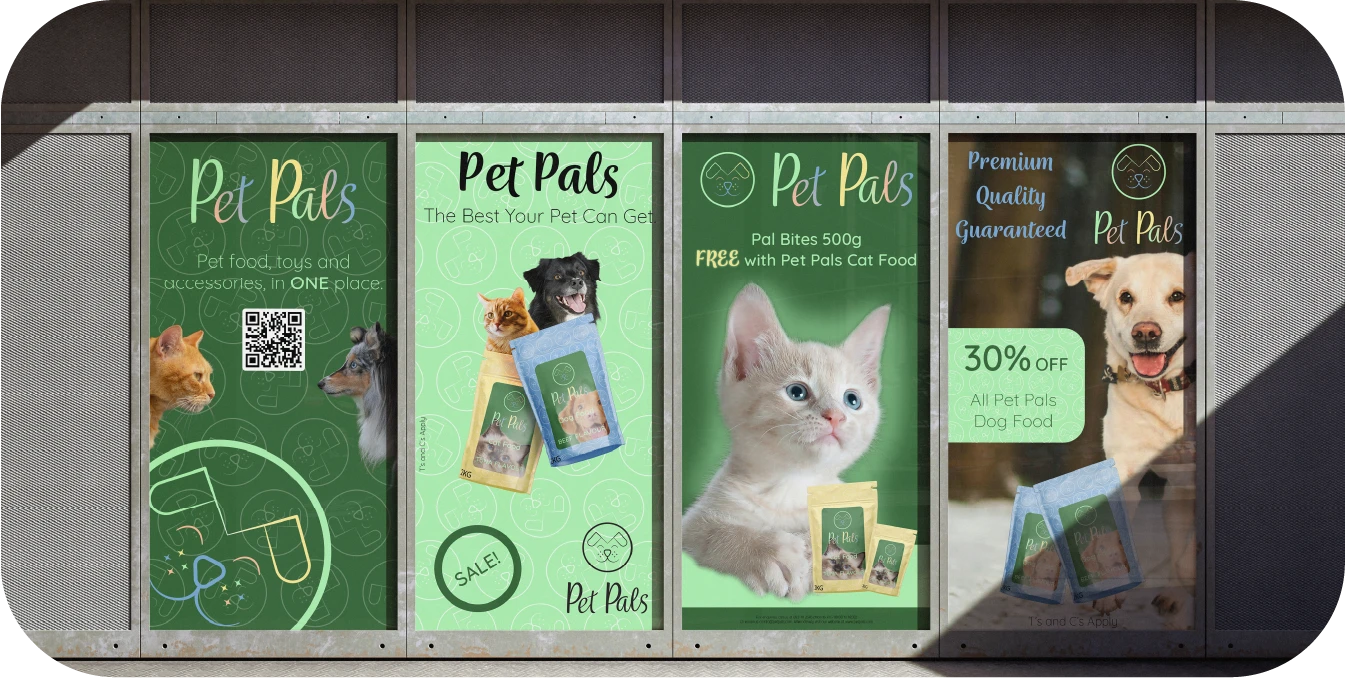Advertising Mockup for Pet Pals Products